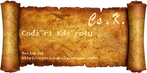Csóri Károly névjegykártya