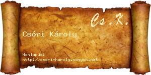 Csóri Károly névjegykártya